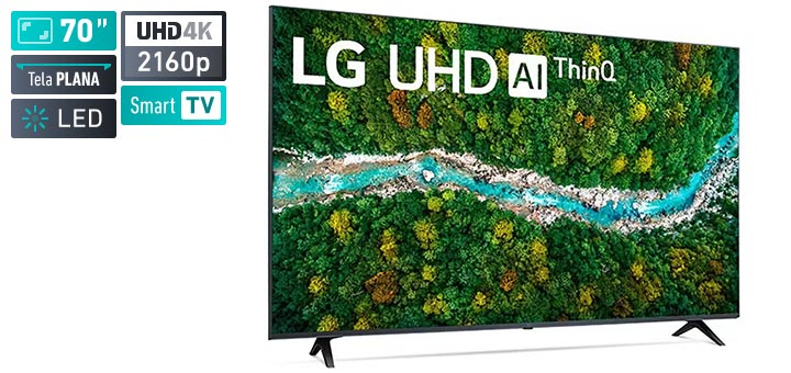 LG AI ThinQ 70UP7750PSB - Smart TV LED 70 pol UHD 4K