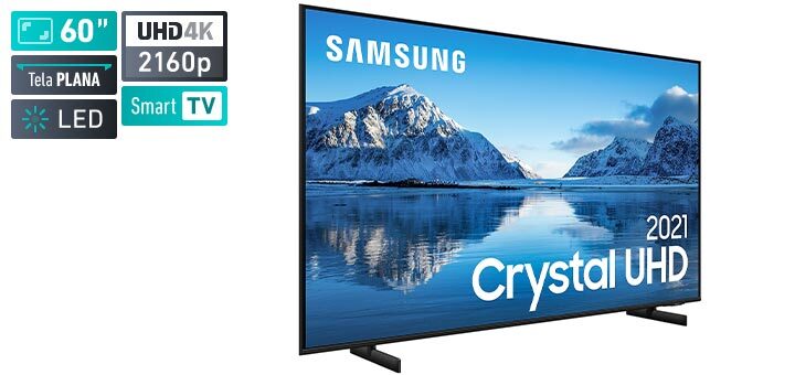 Samsung Crystal UHD UN60AU8000GXZD - Smart TV LED 60 pol UHD 4K