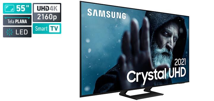 Samsung Crystal UHD UN55AU9000GXZD - Smart TV LED 55 pol UHD 4K